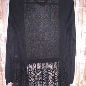 Black lace cardigan